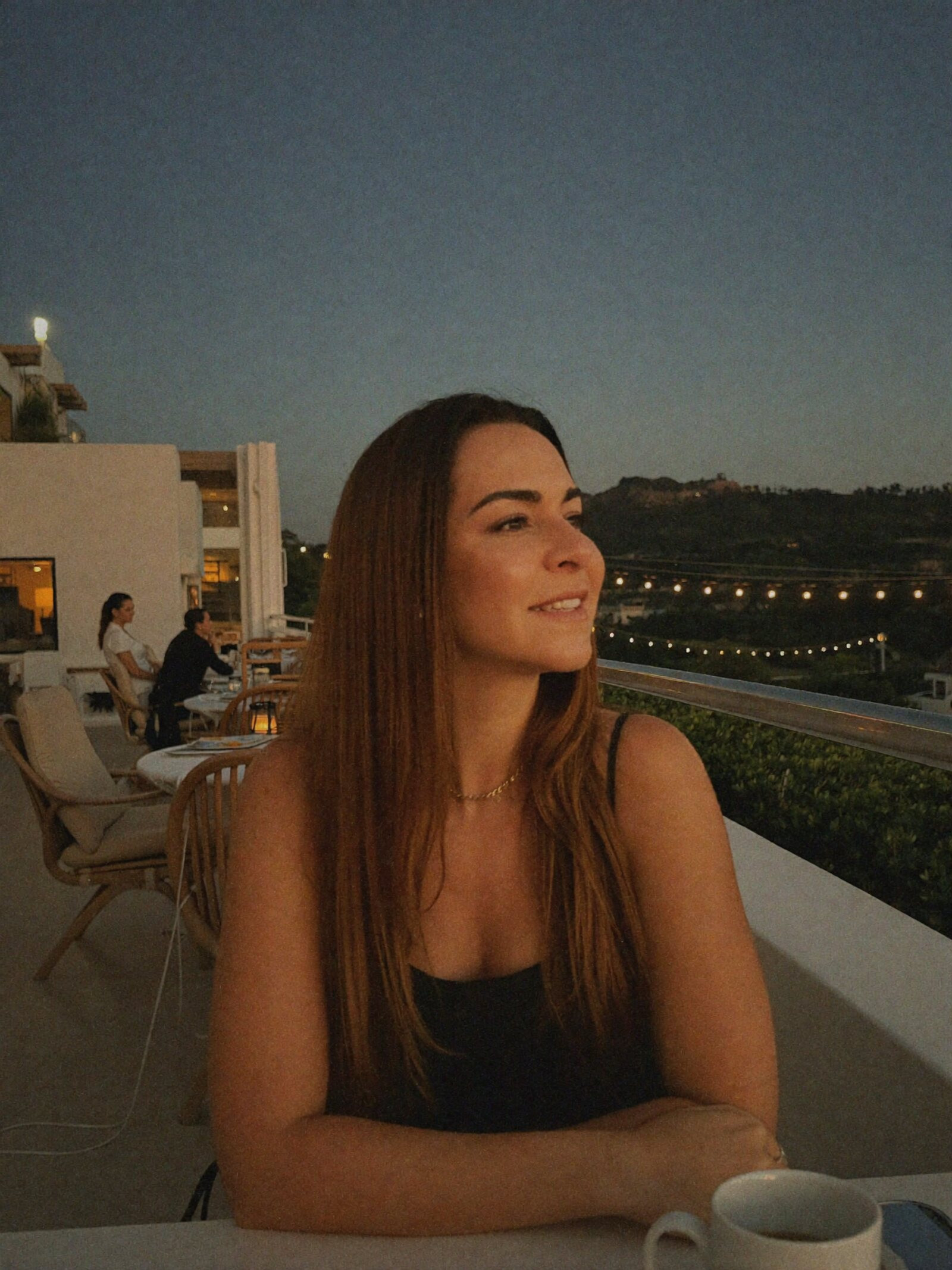 Flavia em viagem, fim de tarde
